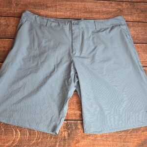 Hang Ten Blue Gray Flat Front Shorts Lightweight Size 40 Hybrid W-1689